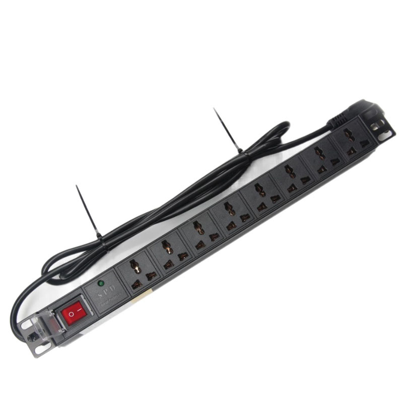 明朗机柜8位16A PDU 机柜电源分配器 多用插孔pdu电源 机柜专用插座 网络机柜PDU 8位16A