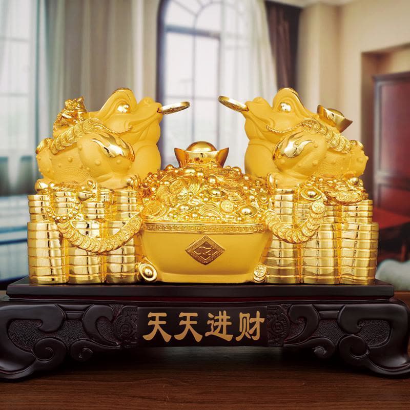 美帮汇金蟾摆件大号一对三足蟾蜍店铺开业礼品客厅前台开业乔迁图片
