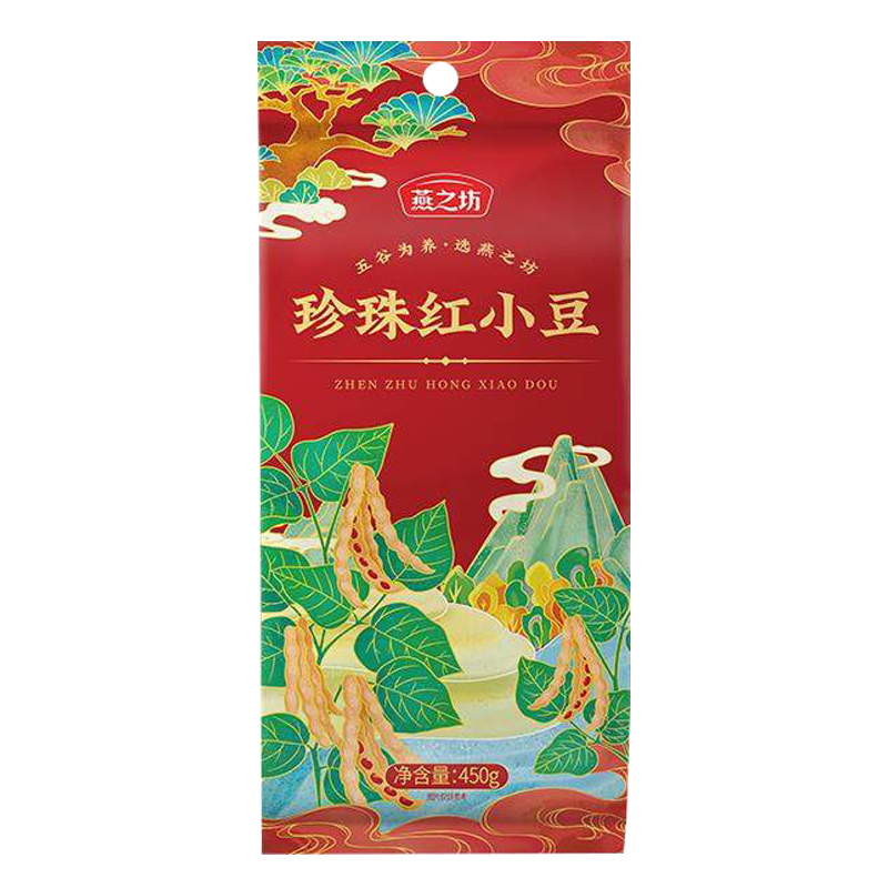 燕之坊红豆皮薄易煮红润光亮颗粒饱满大小均匀软糯香甜450g