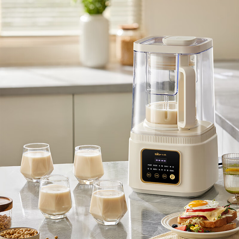 小熊(Bear)低音降噪破壁机 1.6L家用豆浆机 预约多功能全自动米糊机 PBJ-E08F5
