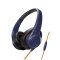 铁三角(Audio-technica) ATH-AX3iS NV 头戴式手机通话耳机 海军蓝