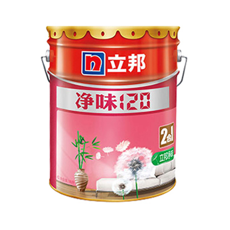 立邦净味120二合一无添加油漆涂料内墙乳胶漆18l白色