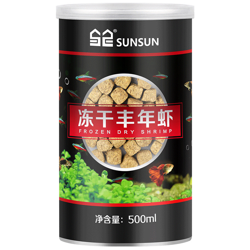 锁住鲜冻干丰年虾卵小型鱼开口孔雀热带鱼饲料鱼食鹦鹉鱼饲料高清大图