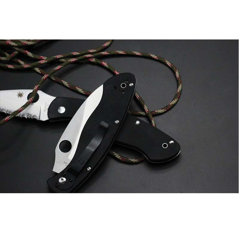 蜘蛛文官刀 全齿G10柄折叠刀户外刀高硬度折刀小刀 高硬度锋利折叠刀 随身收藏小刀 战术野营刀具 锯齿刀高清大图