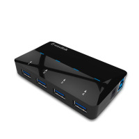 睿因(wavlink)WL-UH3042P1 usb3.0 hub 高速扩展一拖五5口集线器分线器接口转换器