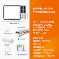 AUPU奥普浴霸QDP5220AS智能触摸开关 负离子LED照明 超薄 风暖 集成吊顶式 普通吊顶式 多功能风暖浴霸