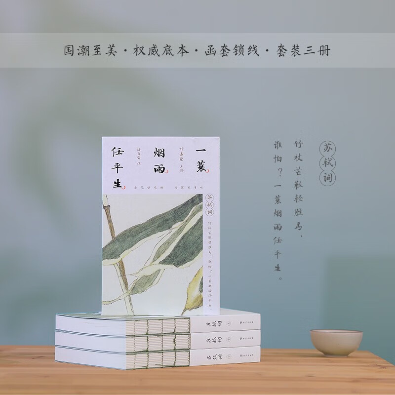 一蓑烟雨任平生 苏轼词 [正版]央视网 赠书法拉页音频 一蓑烟雨任平生 苏轼词全三册 百岁叶嘉莹携弟子系统全面解读苏轼词高清大图