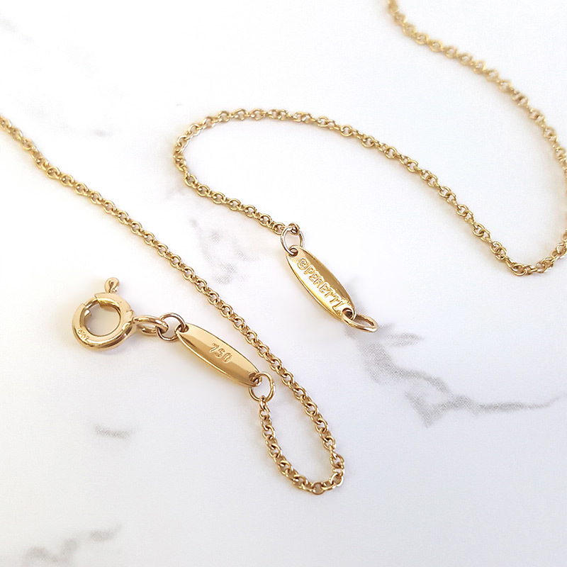 正品二手95新蒂芙尼tiffanyco18k黄金镶005ct单钻项链蒂芙尼项链