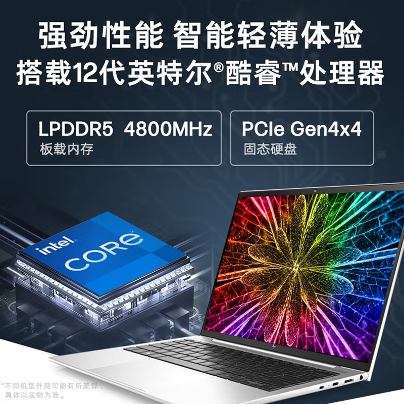 惠普(HP)Elite蜻系列 13.5英寸高端轻薄办公笔记本电脑 12代i7-1255U 16G 1T 3K触控屏 幻夜蓝 5G版