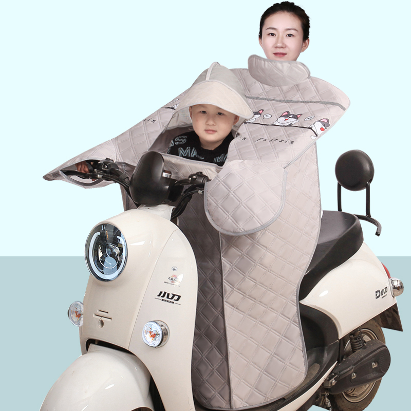 电动车挡风被夏季摩托车电瓶车罩防水防风遮阳四季通用春秋款