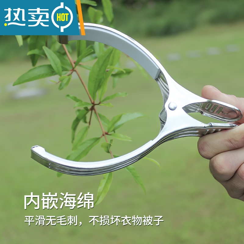 敬平晒被子大夹子特大衣夹固定不锈钢被夹晾衣架超大晾衣服大号防风夹 超大号棉被夹-6个装[夹厚被子棉袄毛毯等]高清大图