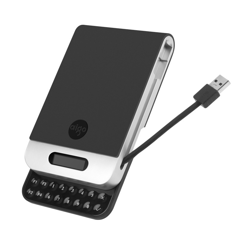 爱国者(aigo) SK8671 500G 黑色 USB3.0 数据加密移动硬盘 机密王高清大图