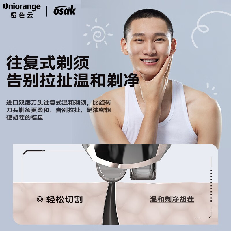 OSAK橙色云迷你剃须刀(USH1)高清大图
