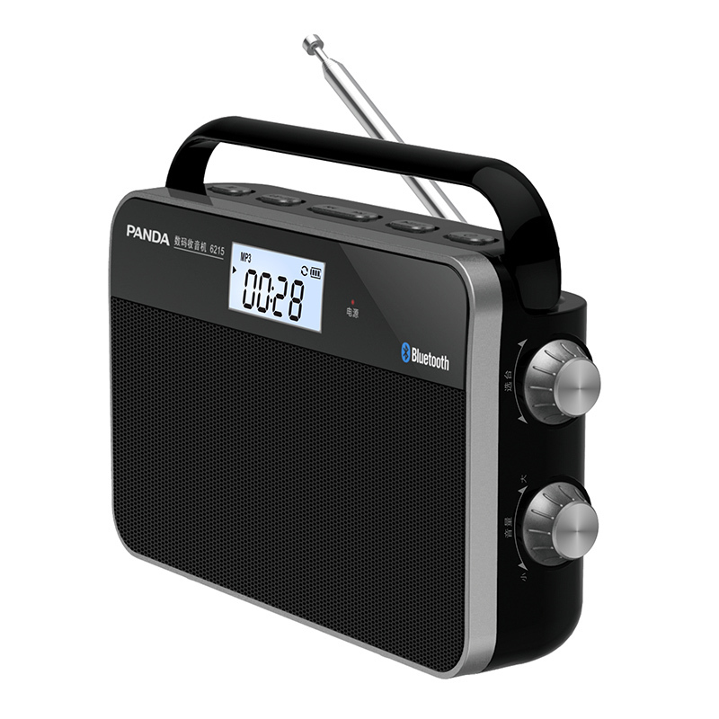 熊猫(panda) 6215蓝牙插卡音箱充电两波段便携式收音机老人半导体
