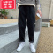 可莉允儿童装男童加绒裤子秋冬款2022新款中大童冬装加厚保暖棉牛仔裤潮保暖裤
