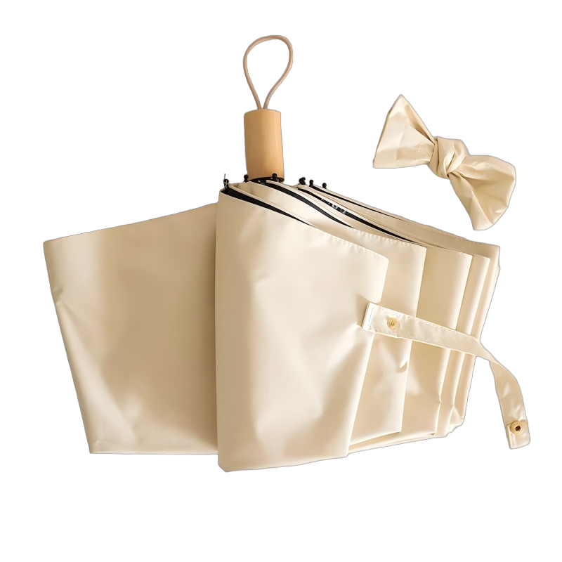 六羊纺 森系纯色折叠太阳伞晴雨两用防紫外线防晒遮阳伞小清新 个