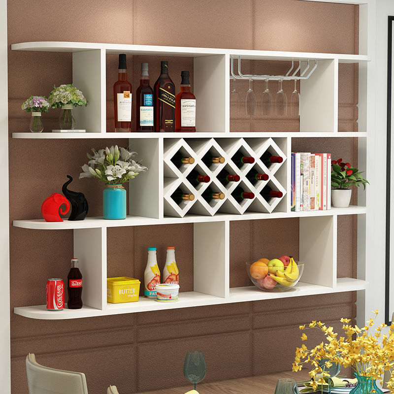 工匠时光酒柜吊柜壁挂墙壁红酒架置物架简约壁柜储物柜挂柜餐厅订做