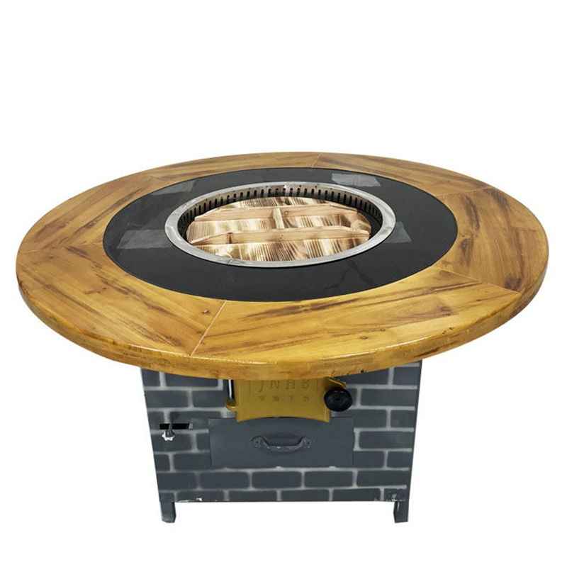 闪电客柴火鸡专用灶台农家乐铁锅炖桌子餐桌地锅商用东北大锅台燃气