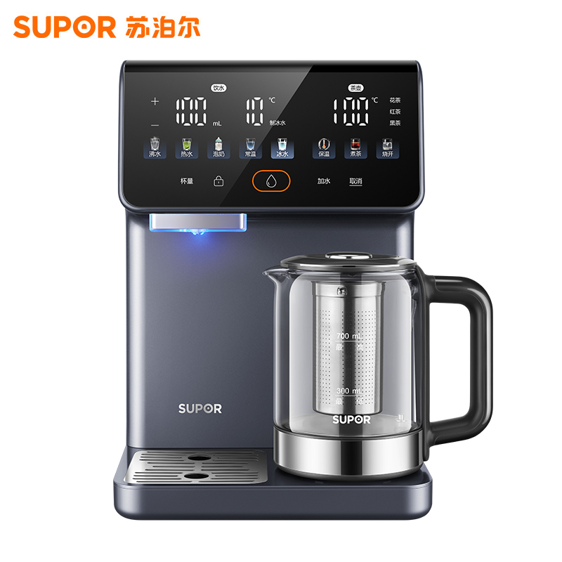 苏泊尔(SUPOR)即热式饮水机4L台式制冷即热煮茶养生多功能家用直饮机泡奶保温杯富锶矿化SW-JR40T15PRO