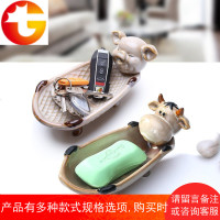 欧式陶瓷香皂盒创意沥水皂盒家居肥皂盒浴室个性可爱皂托皂碟皂盘