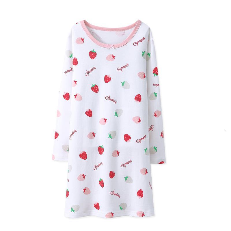 KIDS MAM&DAD秋冬儿童长袖睡裙 女童睡衣棉质亲子款宝宝家居服空调服A类