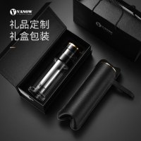 英国Vanow智能玻璃杯[智能测温]高硼硅双层防爆水杯茶水分离水杯子便携男女士商务杯子定制泡茶杯 VO-PN-350