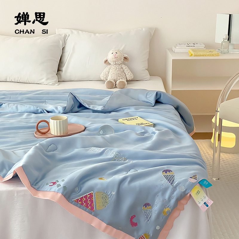 婵思 冰激凌凉感莱赛尔夏被高清大图
