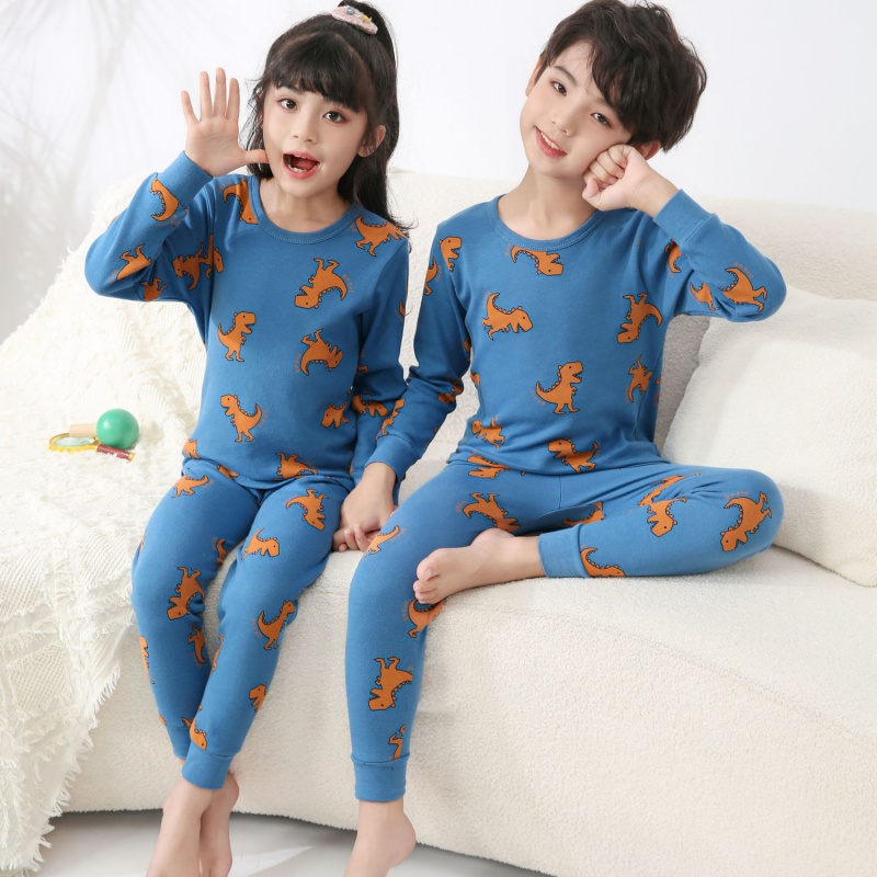 儿童内衣套装1-15岁男童秋衣秋裤长袖春秋冬女童睡衣中领高清大图