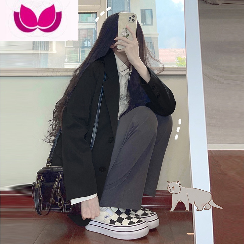 七斓咖色小西装外套女早2023年新款炸街高级感套装裙子休闲西服