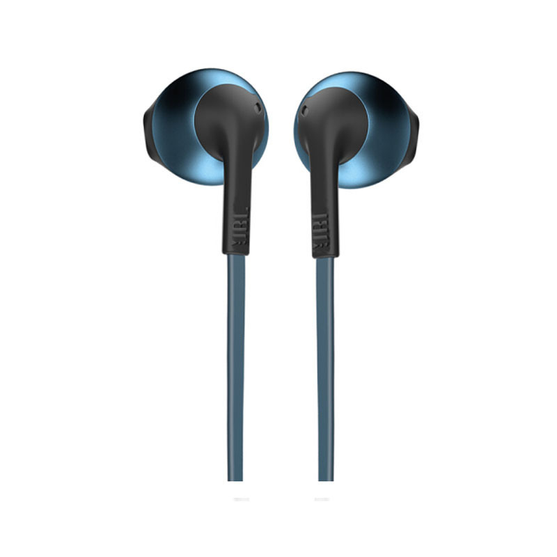 JBL TUNE205BT无线蓝牙耳机 运动耳机 T205BT半入耳式音乐耳机 带麦手机可通话 靛蓝色