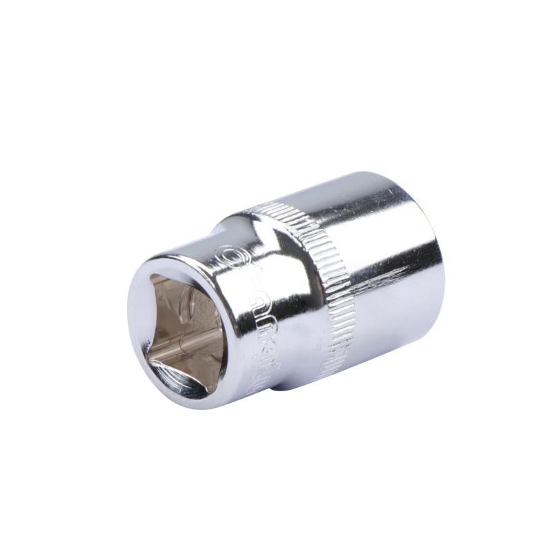长鹿 1/2”碳钢镜面六角套筒 15mm