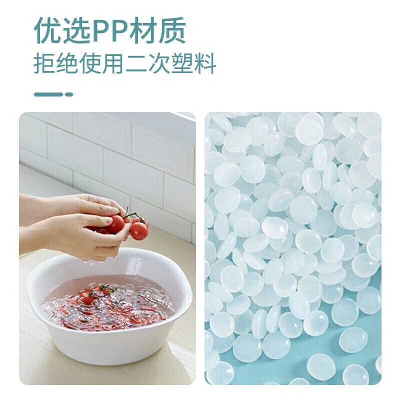 茶花(CHAHUA) 塑料盆S号银离子婴儿洗脸盆子洗衣服内裤水盆方盆* 116004高清大图