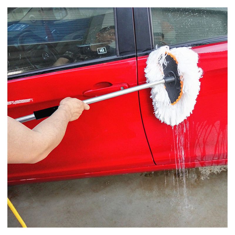 通水牛奶丝洗车拖把 快接头|洗车拖把通水洗车刷子长柄擦车拖把车用刷