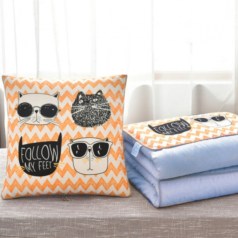 抱枕被子两用办公室午睡枕多功能枕头被折叠毯汽车靠垫靠枕空调被