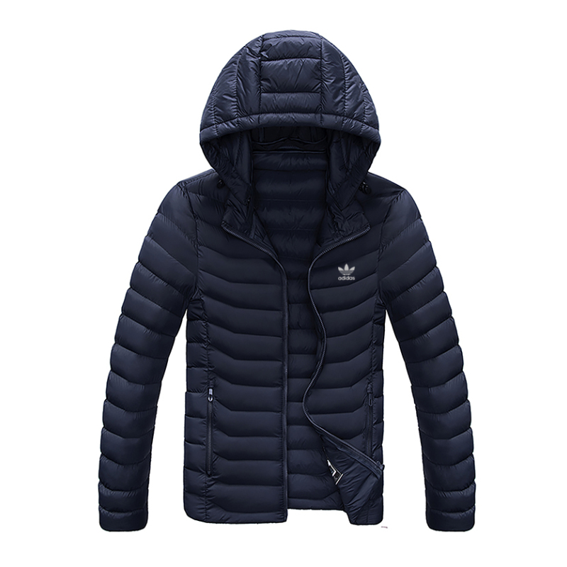 adidas阿迪达斯冬季正品三叶草男子棉衣加厚保暖运动可拆帽外套棉袄