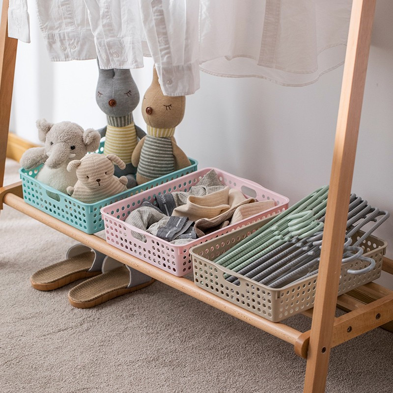 茶花 31*22*9CM L号 圆点收纳筐储物筐 2896高清大图