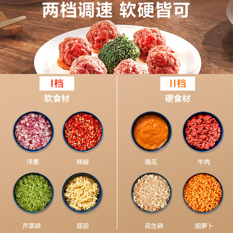苏泊尔(SUPOR)绞肉机2L大容量不锈钢多能料理机全自动家用电动绞馅机搅拌机碎菜机搅拌机 JR18GS-300