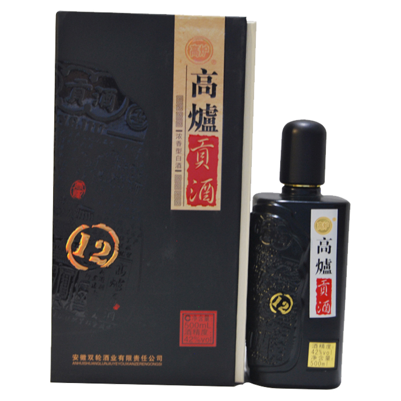 高炉出品 高炉贡酒 12 42度 浓香型白酒 500ml 单瓶装