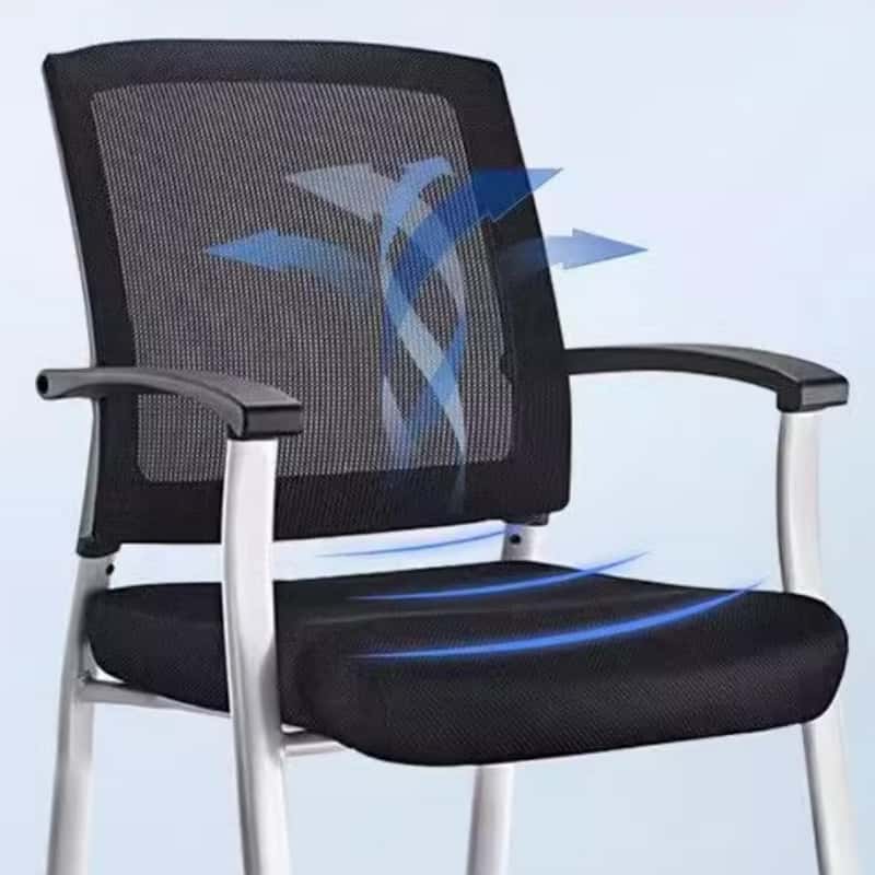 鑫木樽职员椅黑色把高清大图