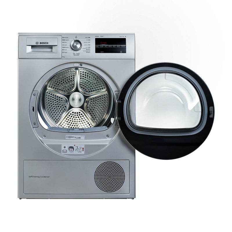 博世(BOSCH) 9公斤大容量干衣机 热泵烘干 除菌烘 快烘40分钟 冷媒节能家用烘干机 WTW875681W高清大图