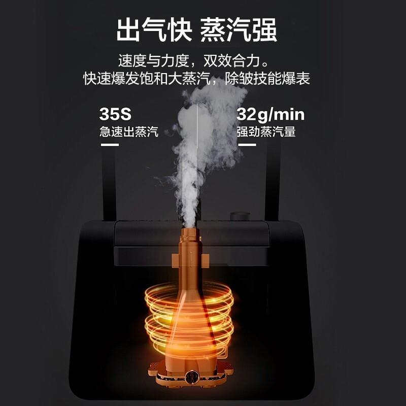 美的挂烫机家用商用蒸汽电熨斗小型熨烫机手持烫衣服熨衣机双杆立式挂式蒸汽熨斗烫衣机高温杀菌烫斗 粉红色