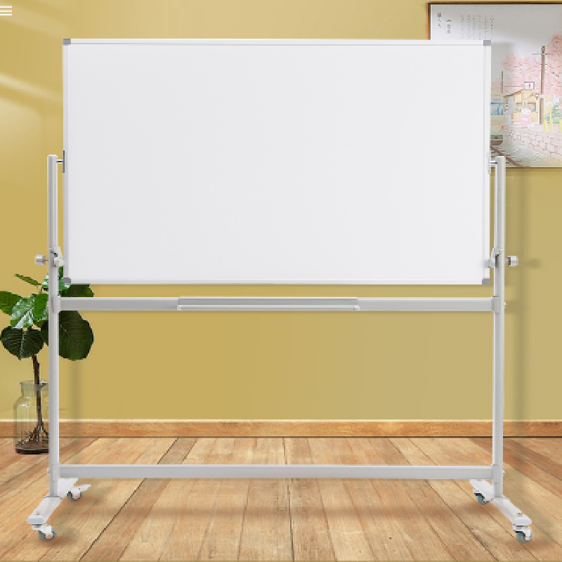 办公书写板移动支架式磁性白板90*120单面白板  单杠支架