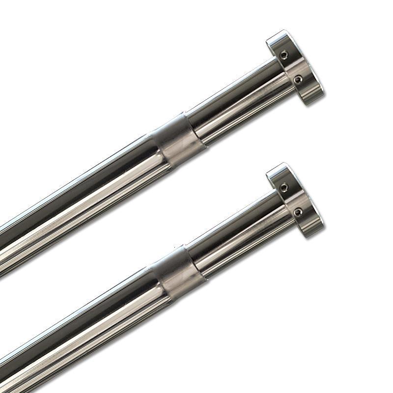 浴室304不锈钢浴帘杆免打孔伸缩杆晾衣杆窗帘杆撑杆子胶粘直形杆杆