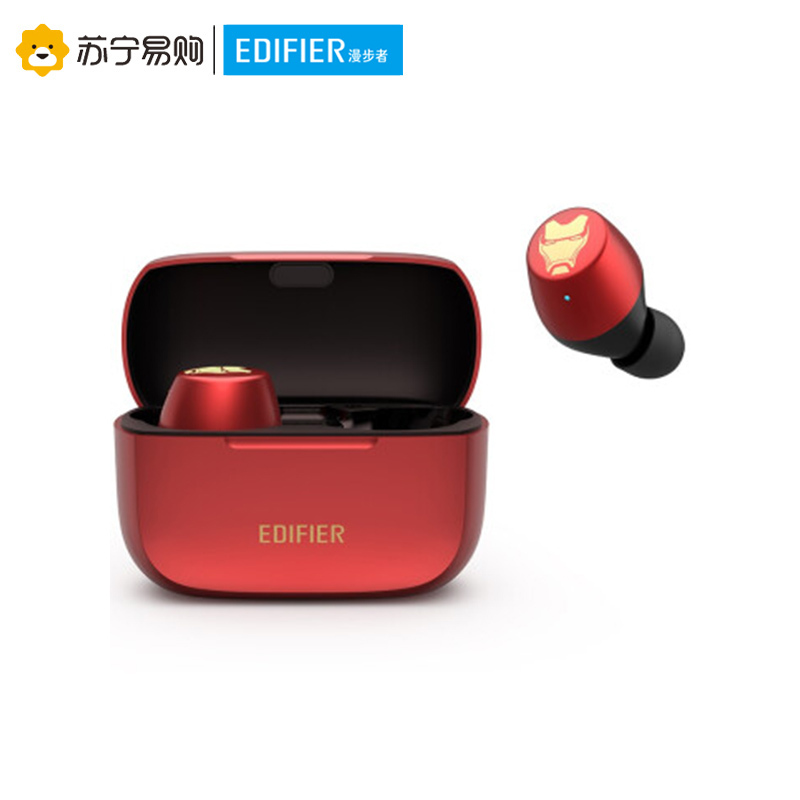 Edifier/漫步者 W3 漫威版真无线蓝牙耳机 双耳入耳式迷你运动跑步防水华为小米苹果手机通用 钢铁侠版