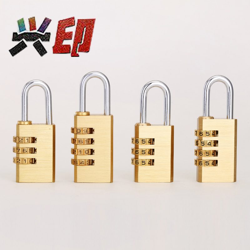 兴印XINGYIN-密码锁挂锁SJ123柜子锁行李箱锁头宿舍铜挂锁家用中号28mm4密码轮