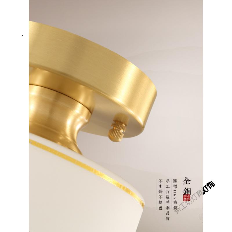 苏宁放心购 新中式过道吸顶灯现代走廊玄关灯中国风阳台灯全铜过道灯高清大图