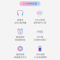QCY L1挂脖式蓝牙耳机双耳跑步磁吸男女通用入耳式无线蓝牙5.0重低音苹果安卓华为小米 男女通用 黑色