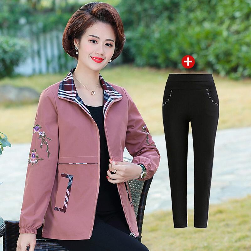 迪鲁奥(diluao)40岁50岁妈妈穿的外套中老年女秋装外套妈妈春秋夹克50