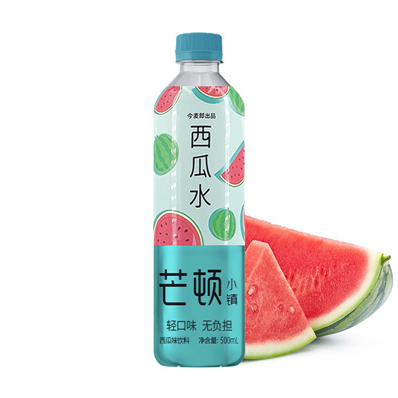 今麦郎芒顿小镇黄梨味青苹果蜜桃柠檬水西瓜水青梅水500ml瓶装解渴