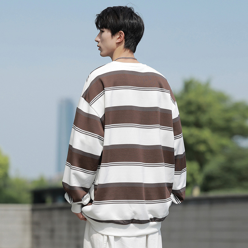 狮臣SHICHEN 2023年秋季新款男士卫衣衣服青少年卫衣潮流百搭长袖圆领男装宽松时尚运动卫衣男